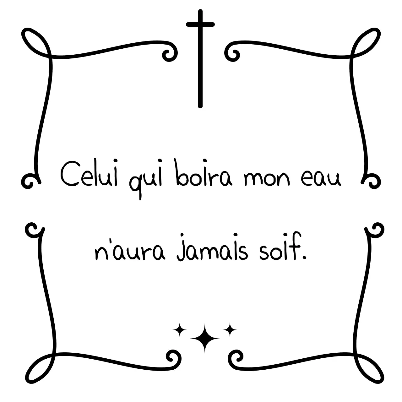 Phrases religieuses classiques noires