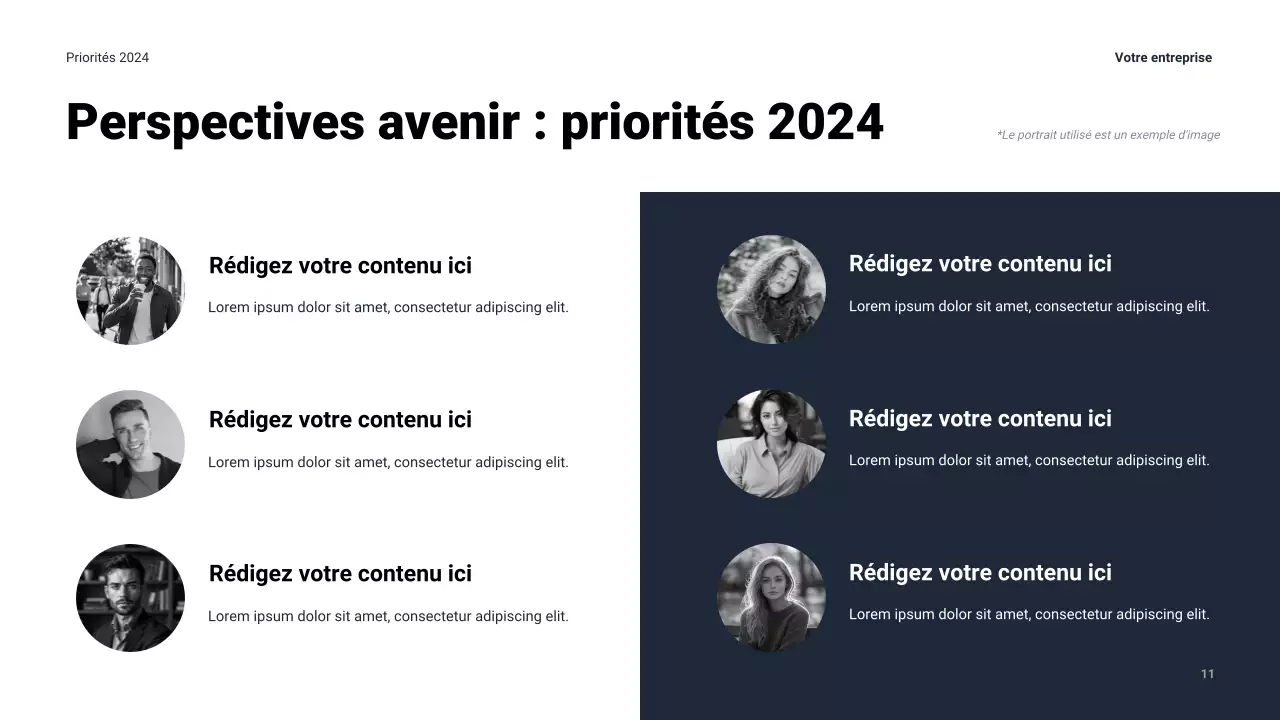 Présentation commerciale moderne de la marine