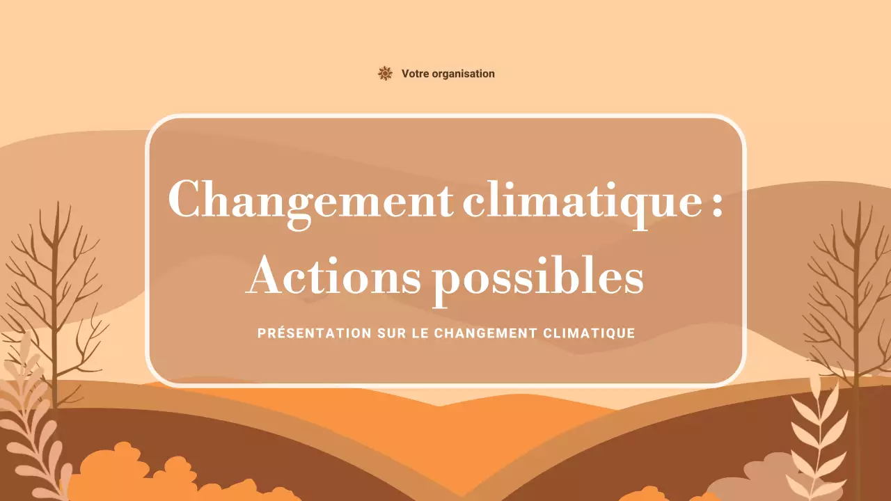 Présentation Orange sur le changement climatique minimal