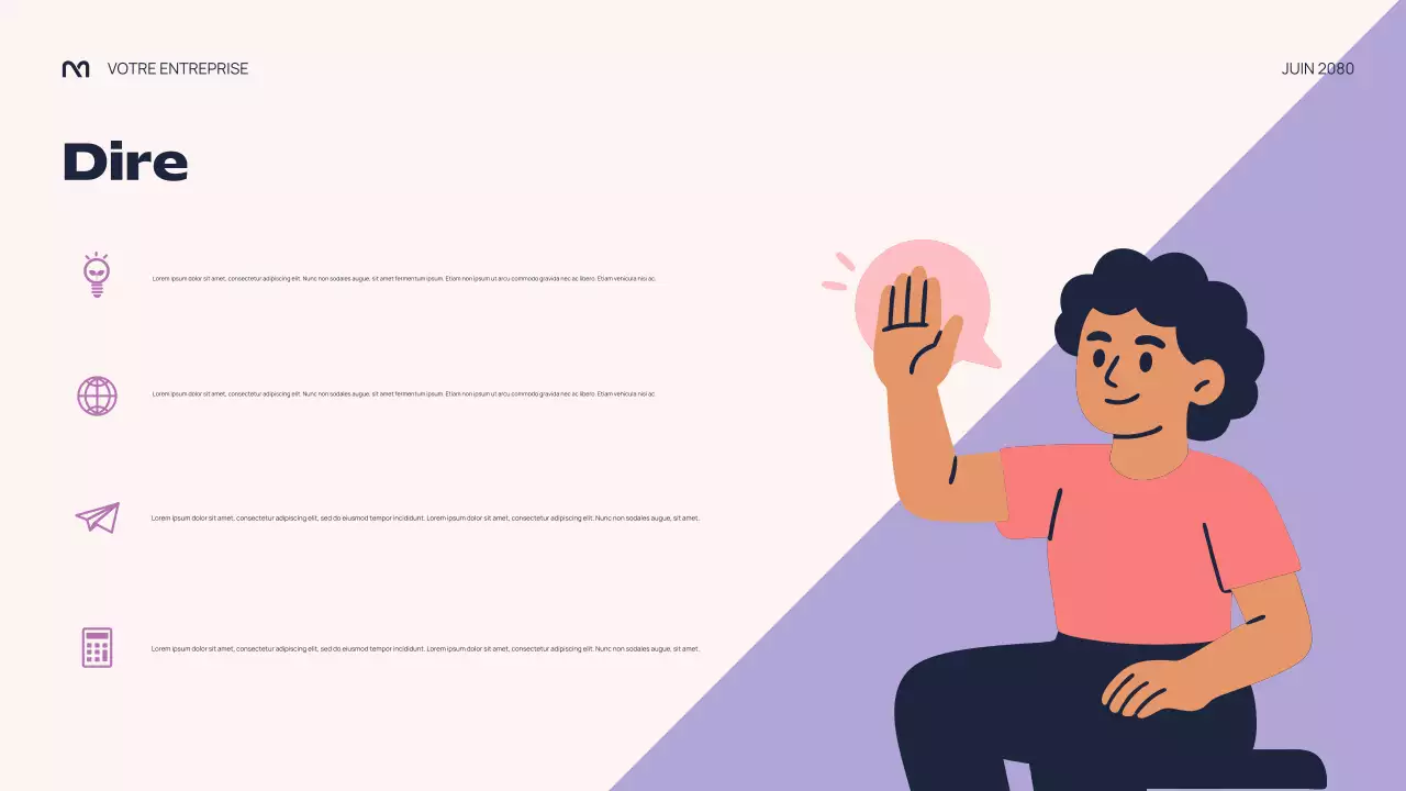 Présentation colorée et abstraite sur la pression des pairs