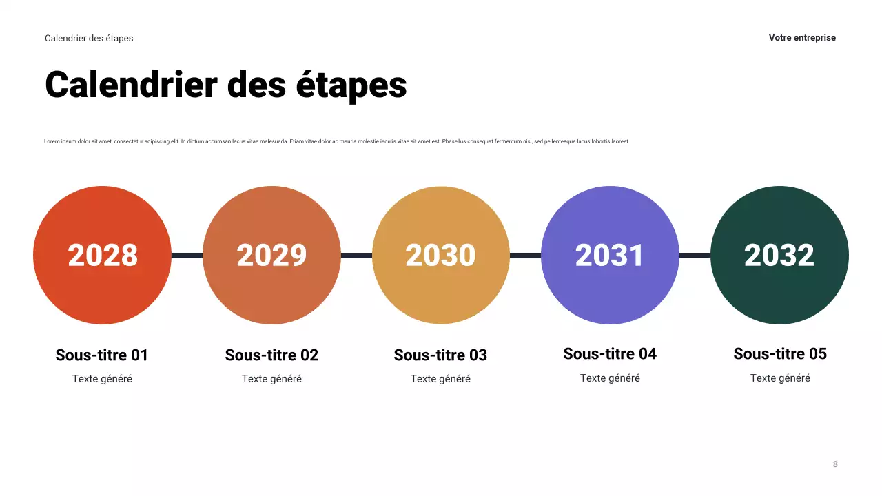 Présentation commerciale moderne de la marine