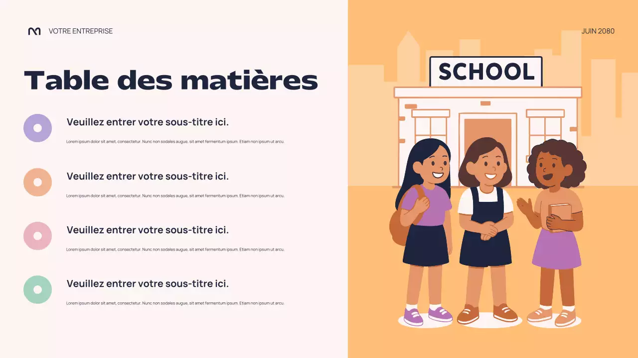 Présentation colorée et abstraite sur la pression des pairs