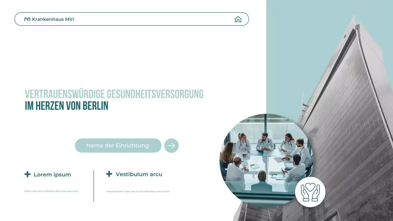 Blaugrüne Präsentation zur modernen Gesundheitsförderung