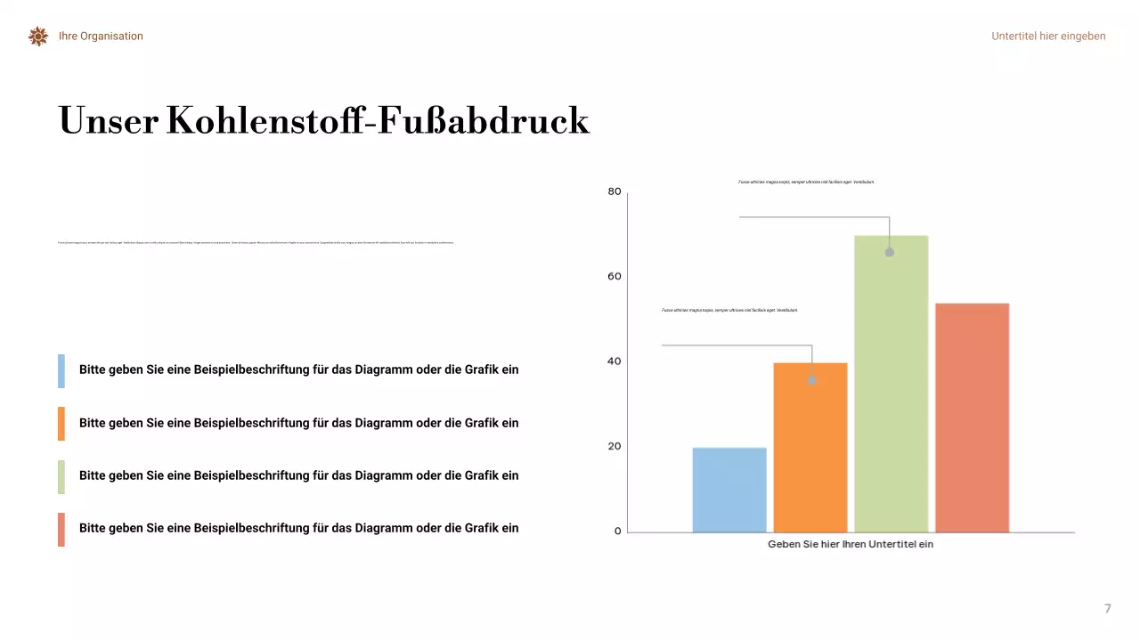 Orange Minimale Klimawandel-Präsentation