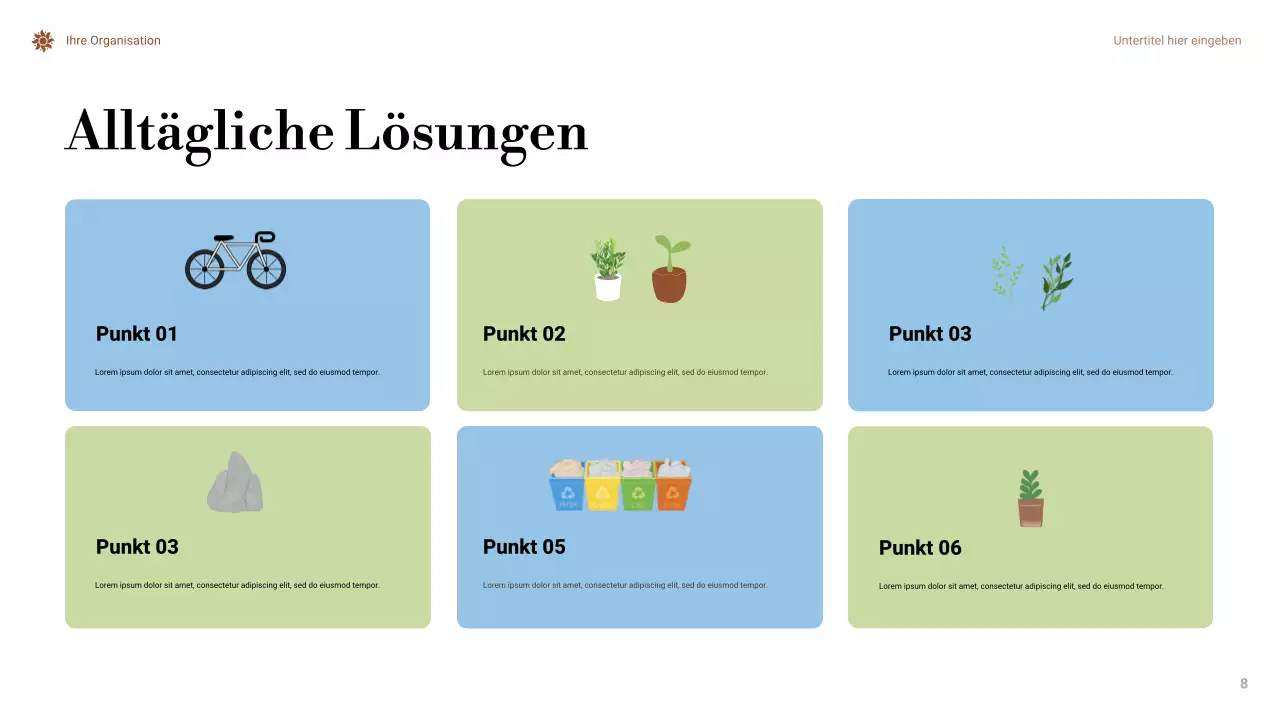 Orange Minimale Klimawandel-Präsentation