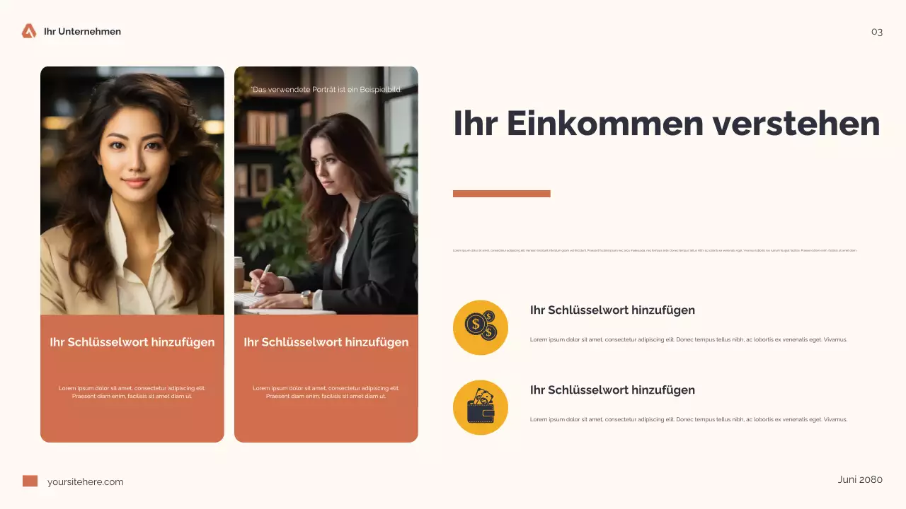 Orange Modern Finance Guide Präsentation