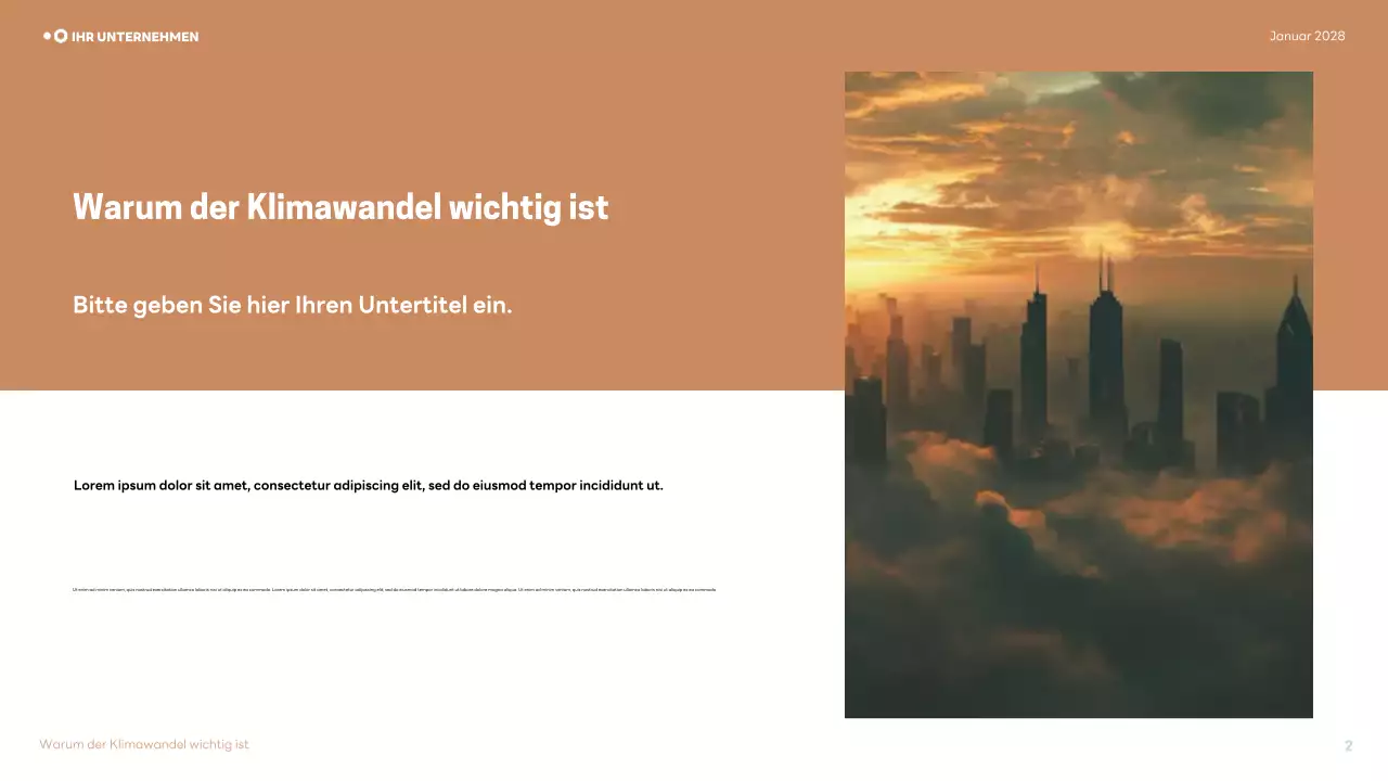 Brown Modern Climate Lecture Präsentation