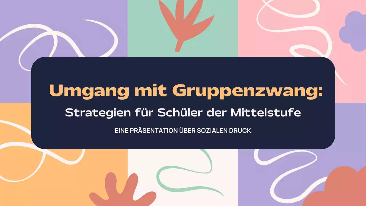 Farbenfrohe abstrakte Vorlesung zum Thema Gruppenzwang Präsentation