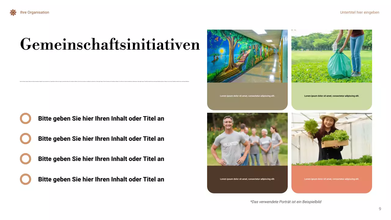 Orange Minimale Klimawandel-Präsentation