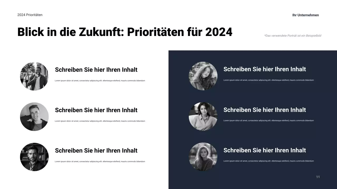 Moderne Businesspräsentation der Marine