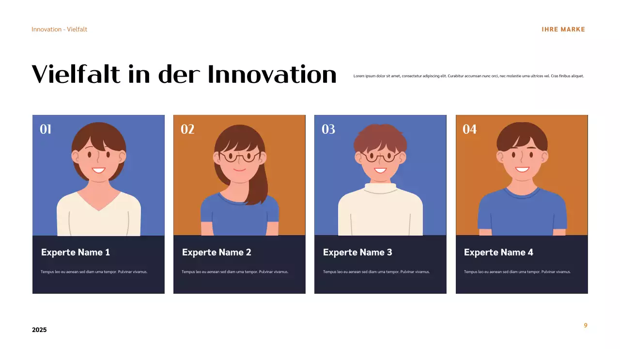 Orange Moderne Erfinder Präsentation