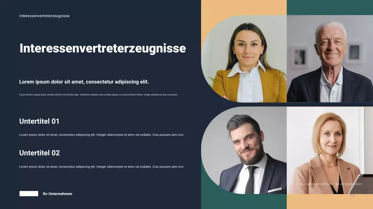 Moderne Businesspräsentation der Marine