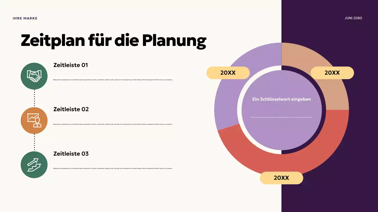 Lila Moderne Finanzpräsentation