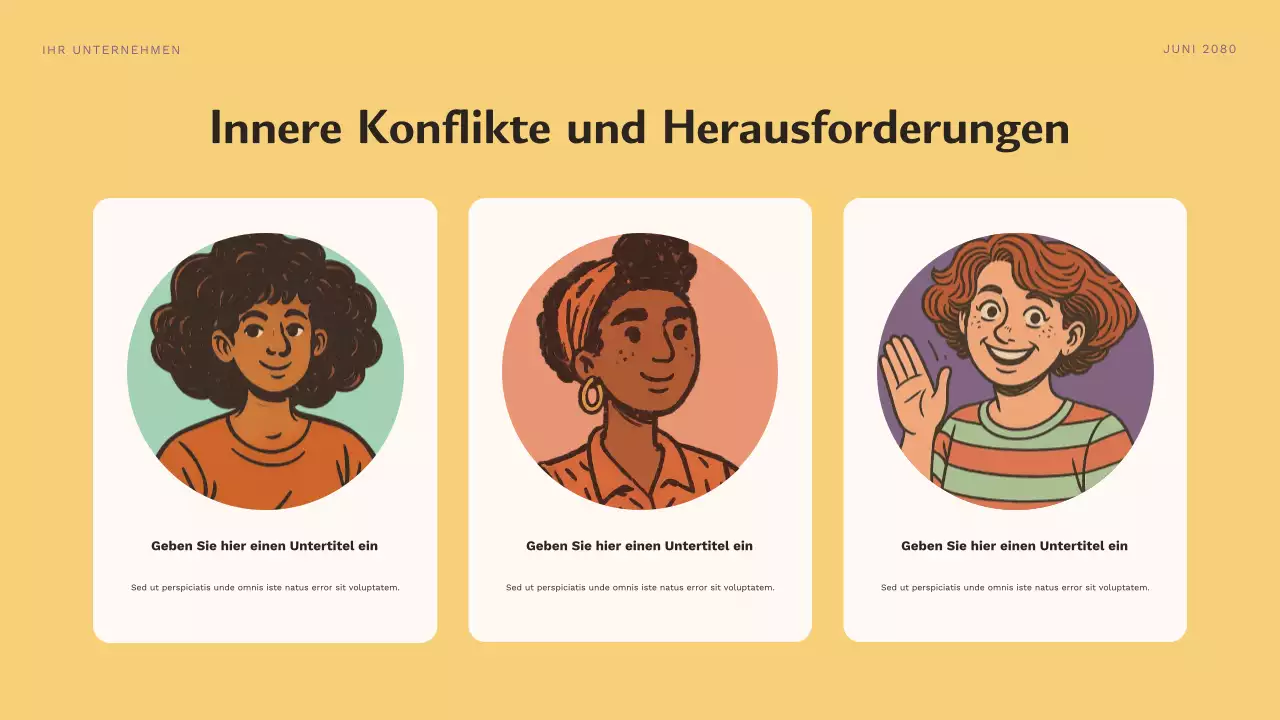 Lila Ästhetik Charakter Kurs Präsentation