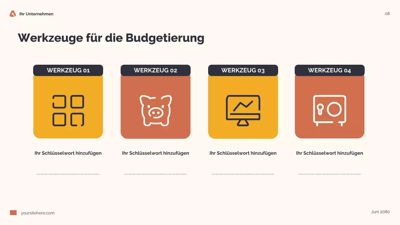 Orange Modern Finance Guide Präsentation