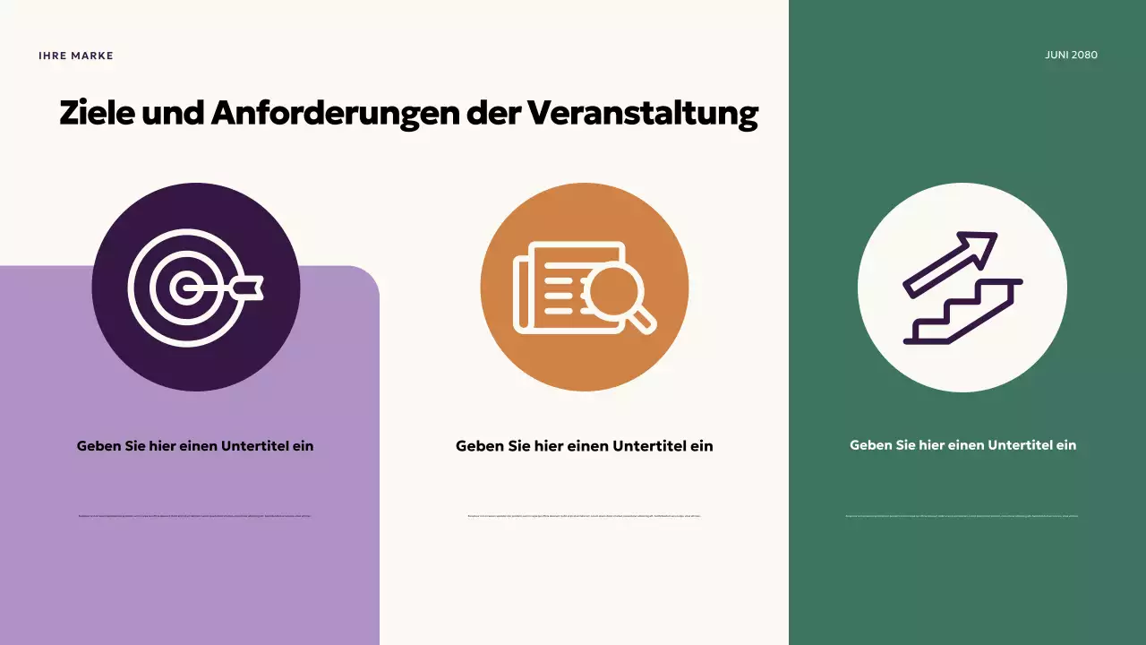 Lila Moderne Finanzpräsentation