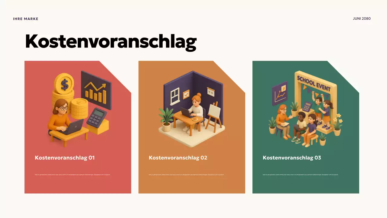 Lila Moderne Finanzpräsentation