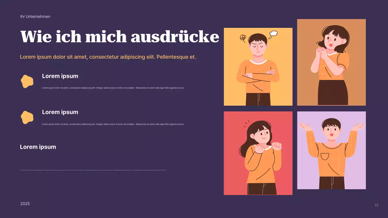 Lila Modern Identity Guide Präsentation