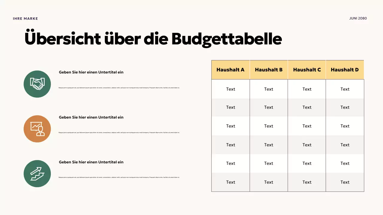 Lila Moderne Finanzpräsentation