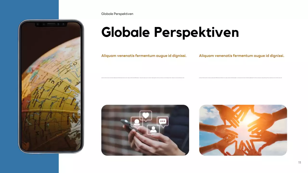 Orange Moderne Social Media Präsentation