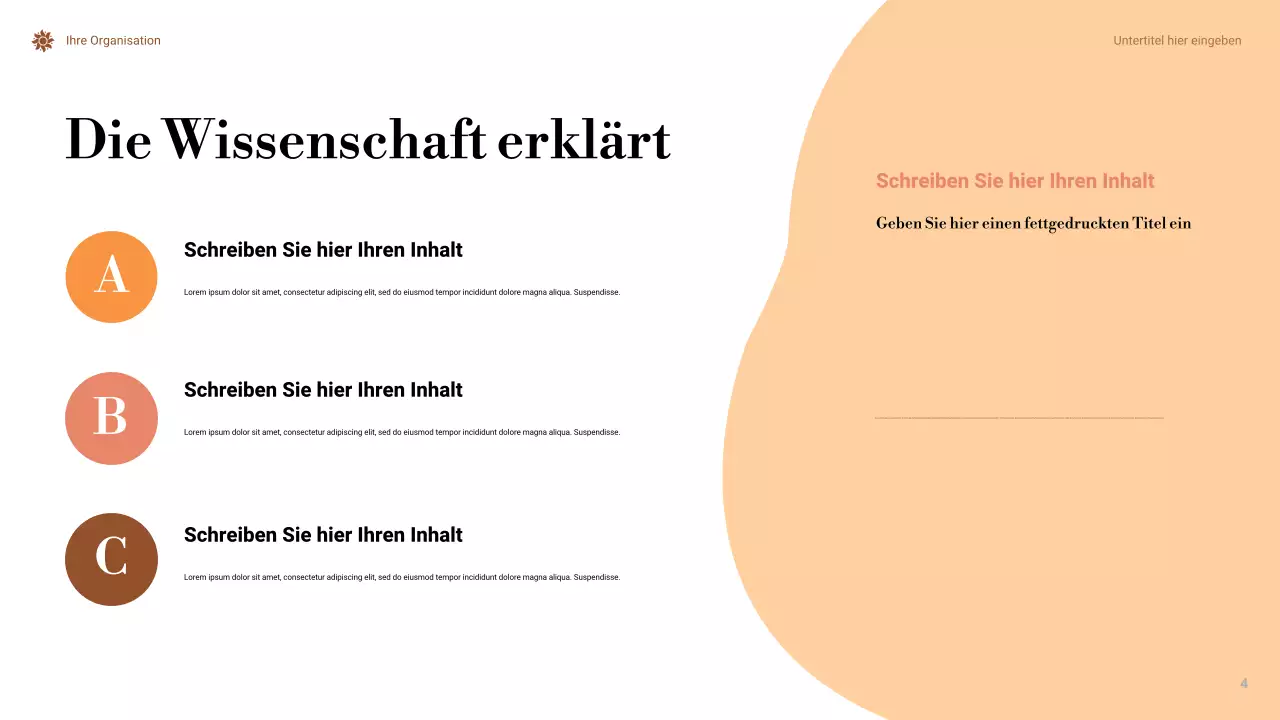 Orange Minimale Klimawandel-Präsentation