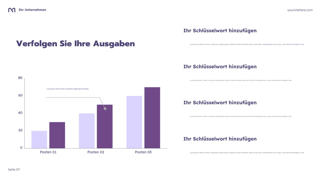 Lila Cartoon Budgetierungskurs Präsentation