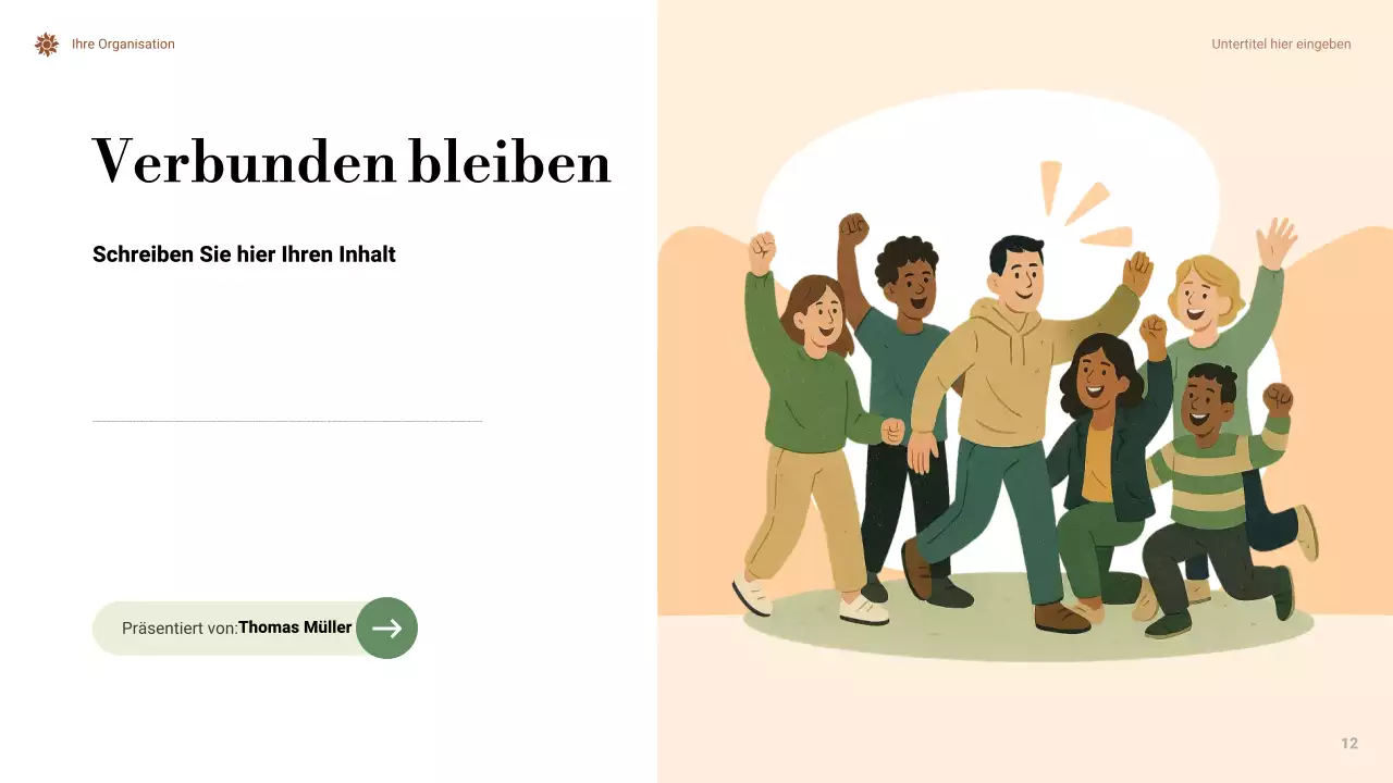 Orange Minimale Klimawandel-Präsentation