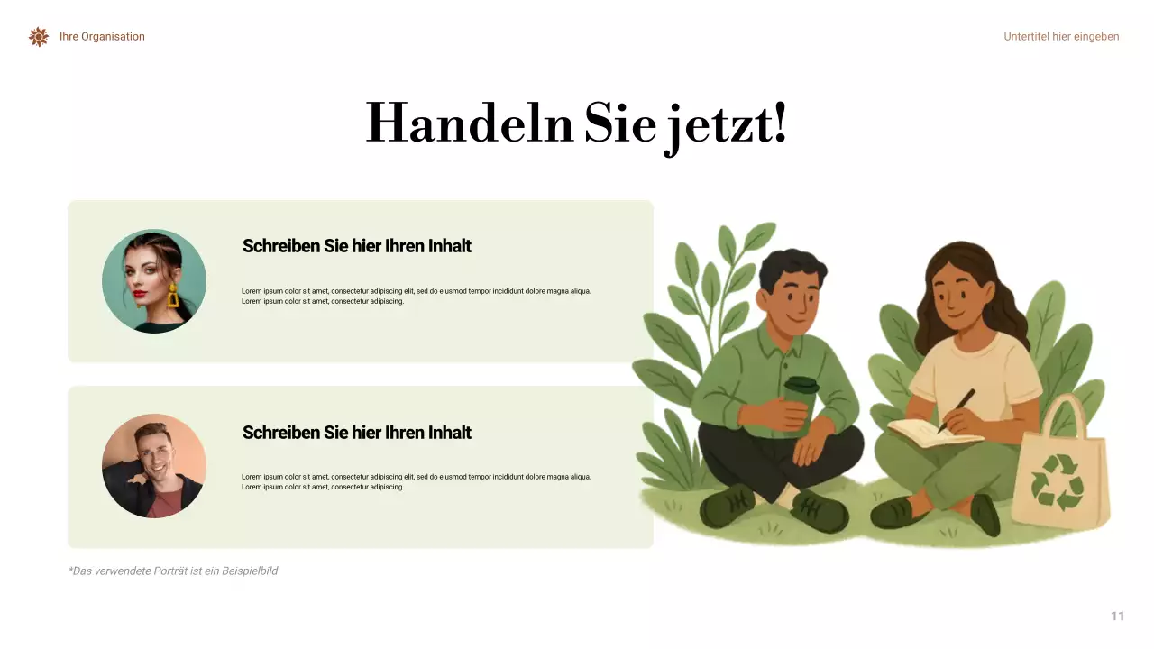 Orange Minimale Klimawandel-Präsentation