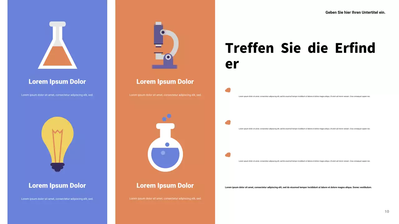 Gelbe moderne Wissenschaftspräsentation