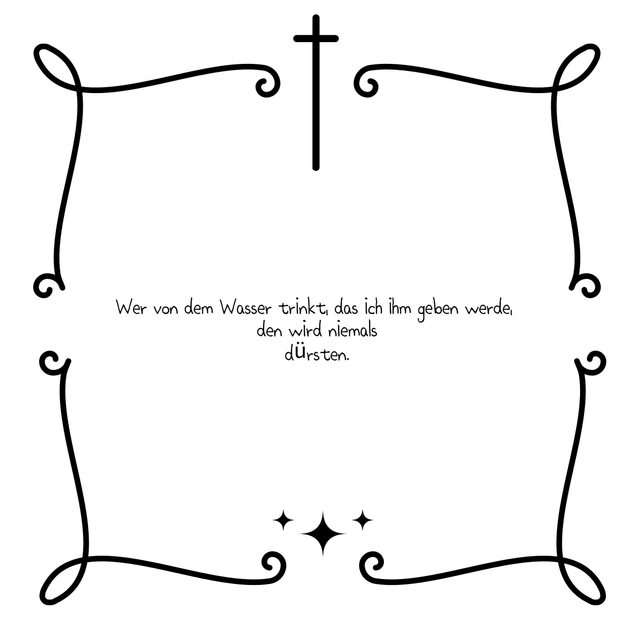 Schwarze klassische religiöse Sätze