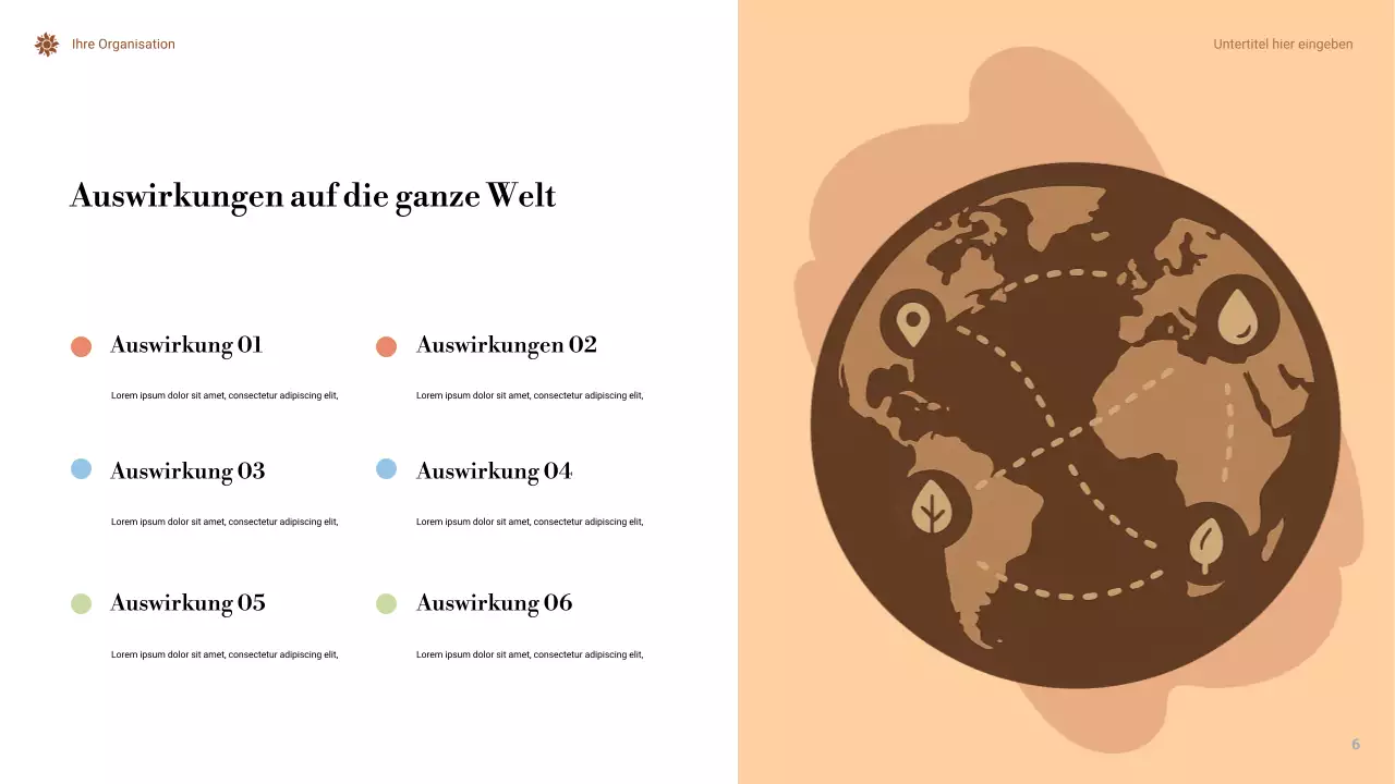 Orange Minimale Klimawandel-Präsentation