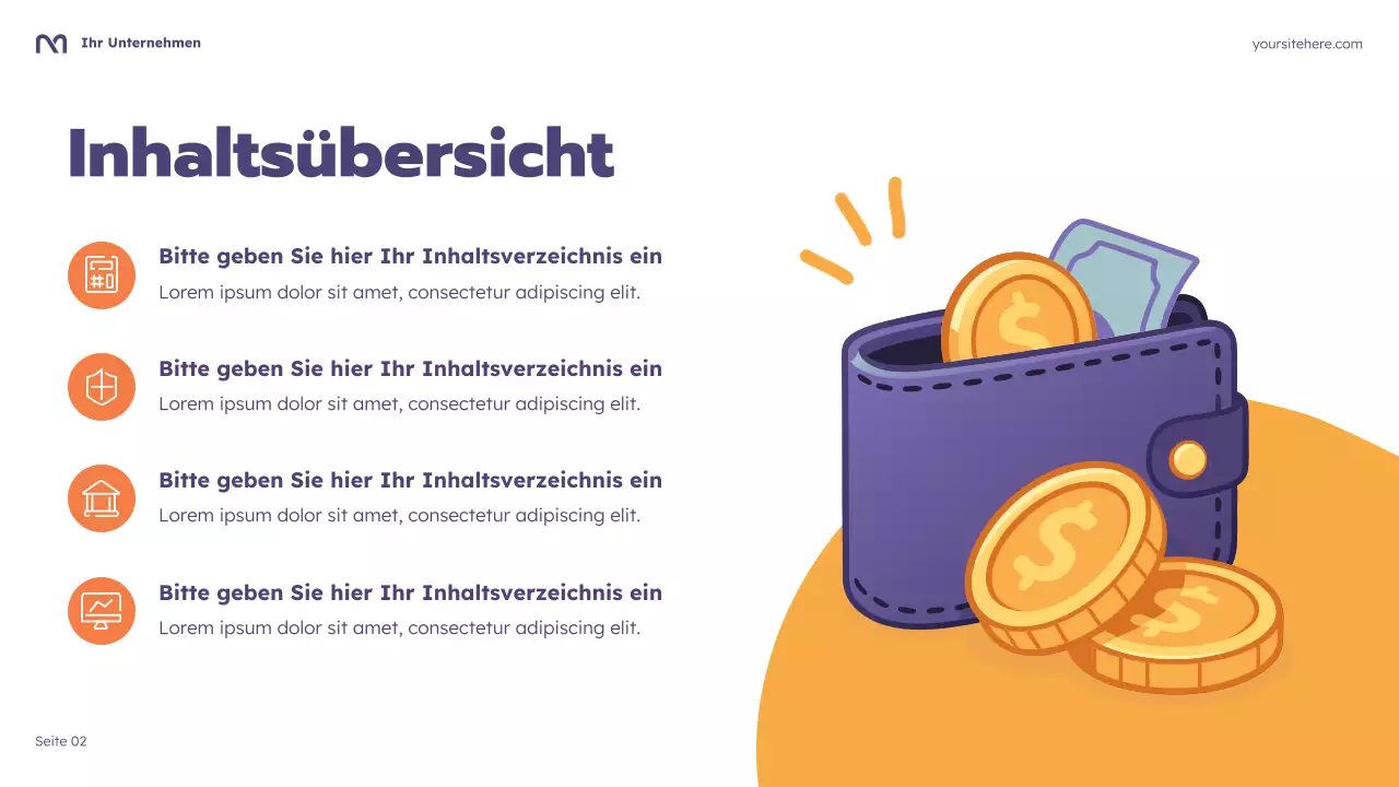 Lila Cartoon Budgetierungskurs Präsentation