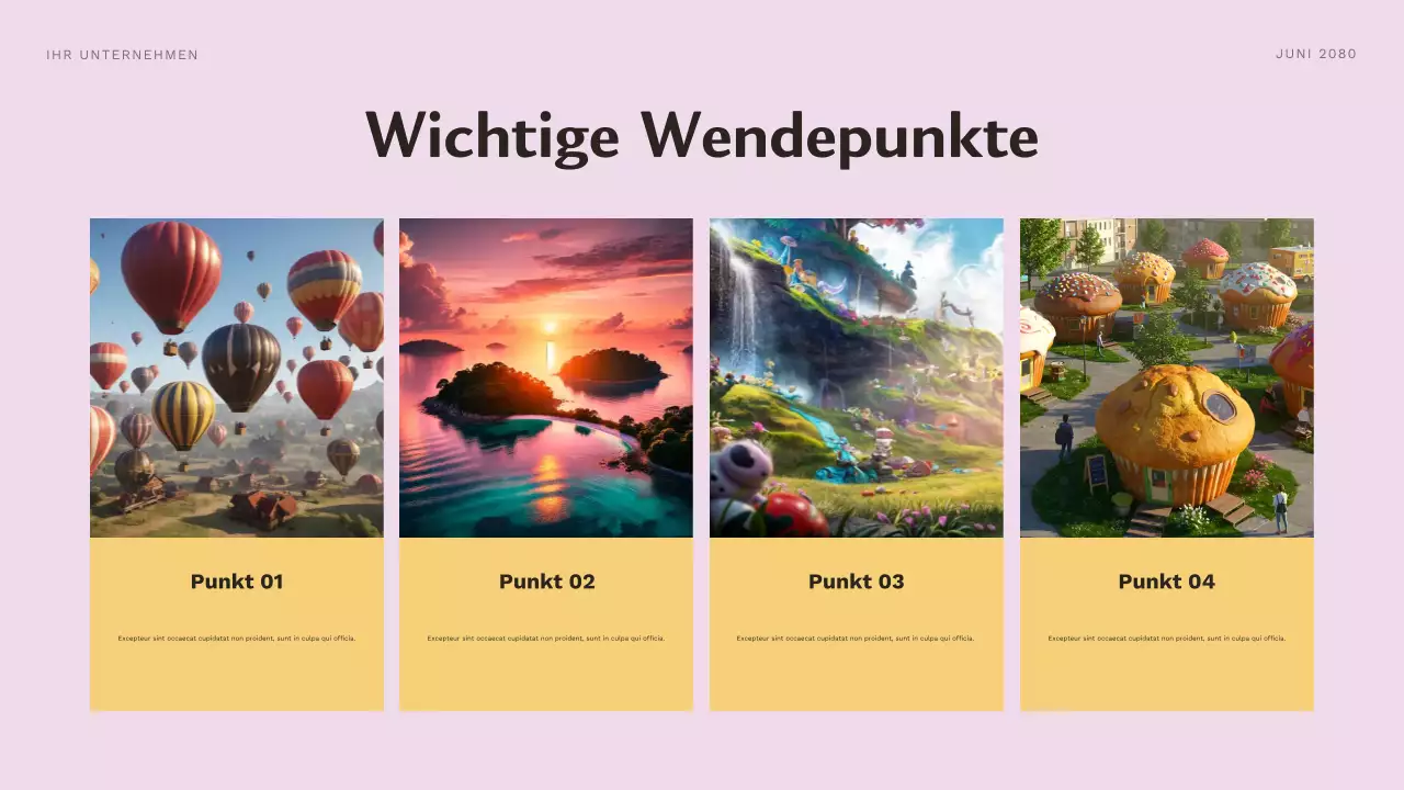 Lila Ästhetik Charakter Kurs Präsentation