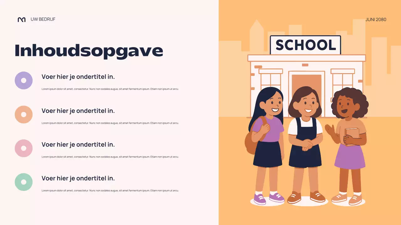 Kleurrijke abstracte presentatie over groepsdruk