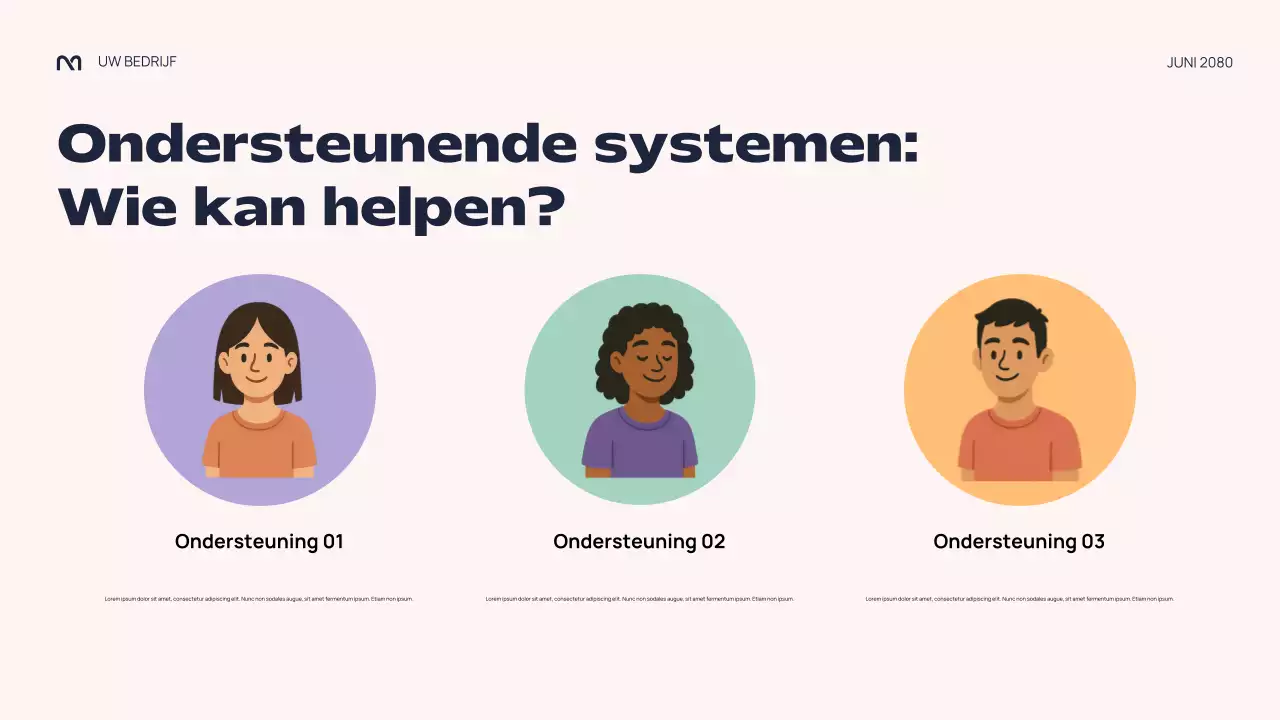 Kleurrijke abstracte presentatie over groepsdruk