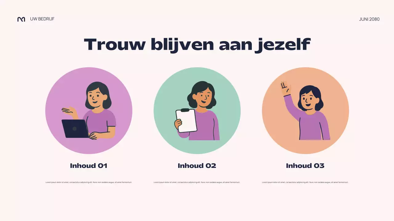 Kleurrijke abstracte presentatie over groepsdruk