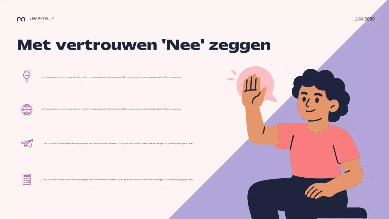 Kleurrijke abstracte presentatie over groepsdruk