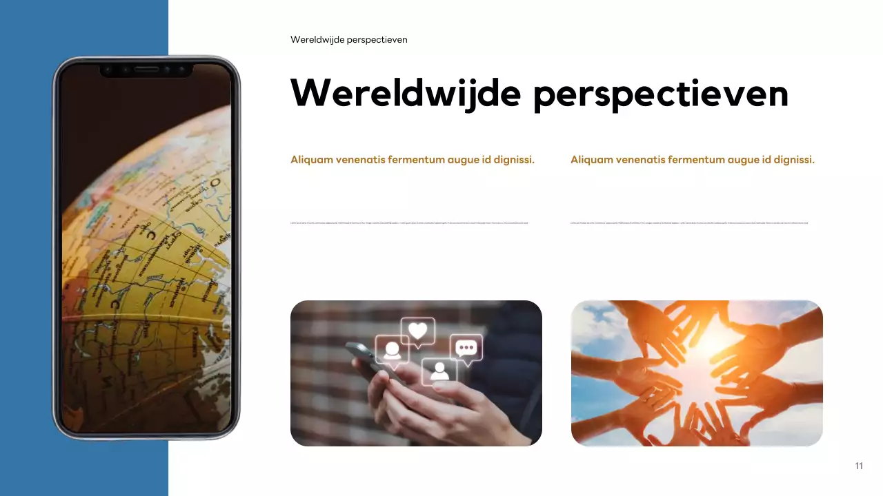 Oranje moderne sociale media presentatie