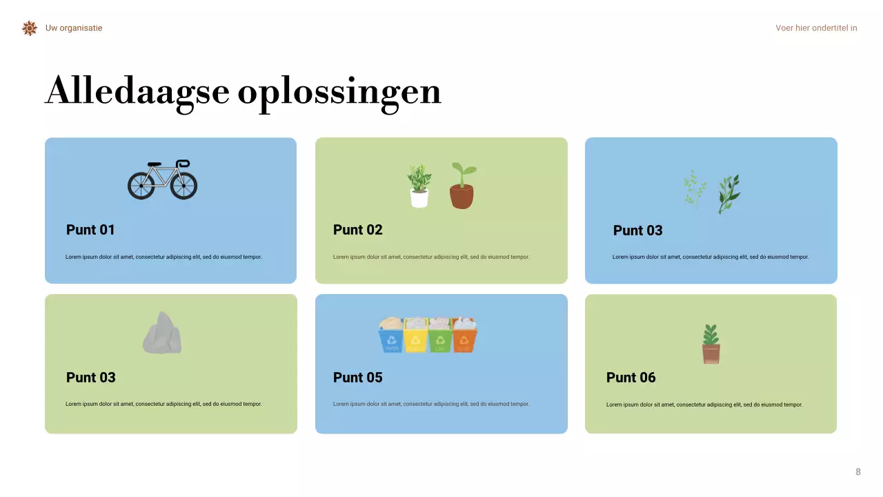 Presentatie over minimale klimaatverandering in Orange