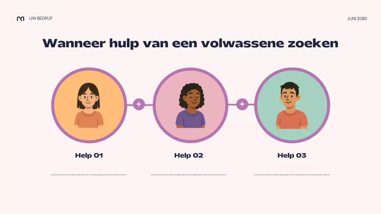 Kleurrijke abstracte presentatie over groepsdruk