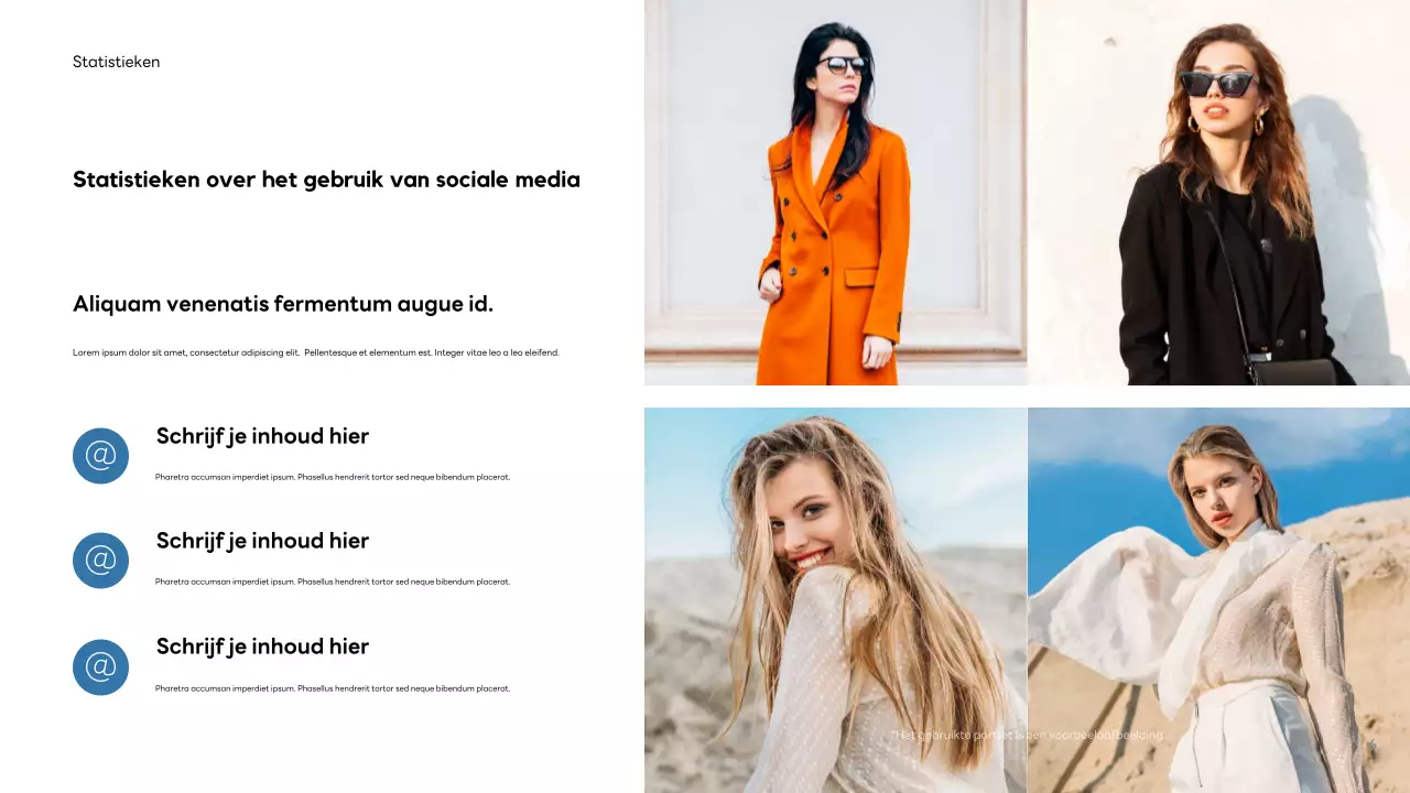 Oranje moderne sociale media presentatie
