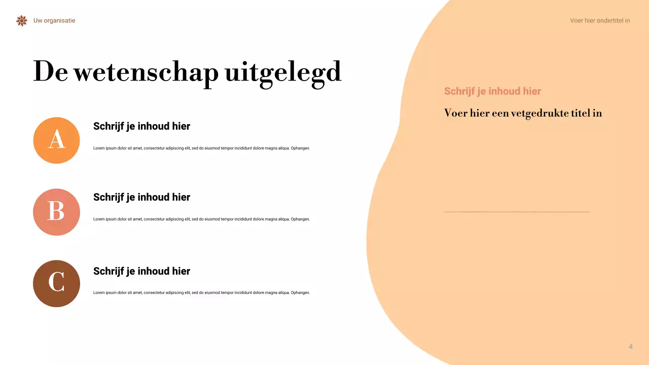Presentatie over minimale klimaatverandering in Orange