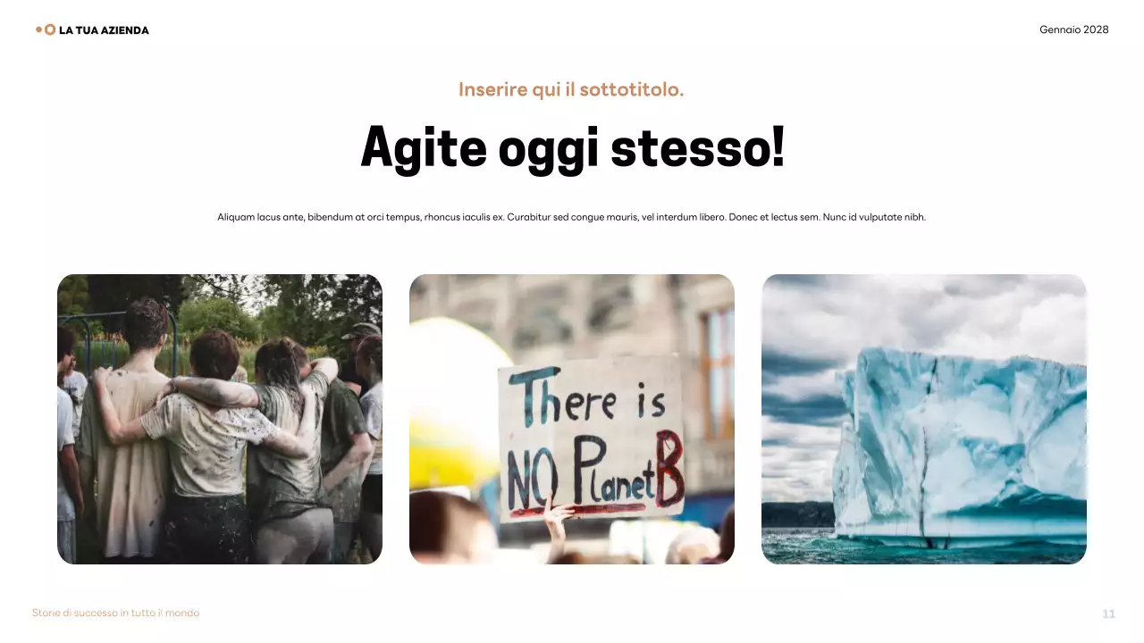 Presentazione della conferenza sul clima moderno di Brown