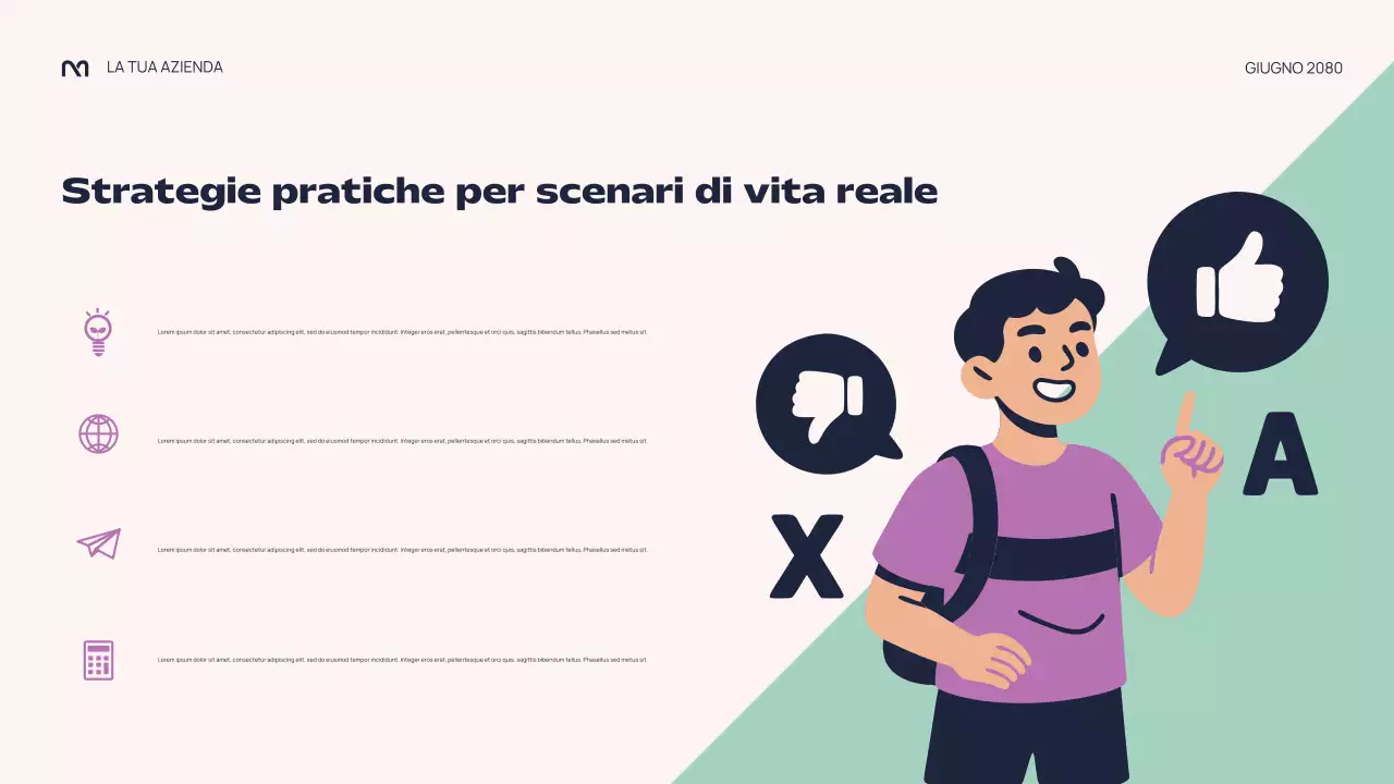 Presentazione della lezione sulla pressione dei pari astratta e colorata