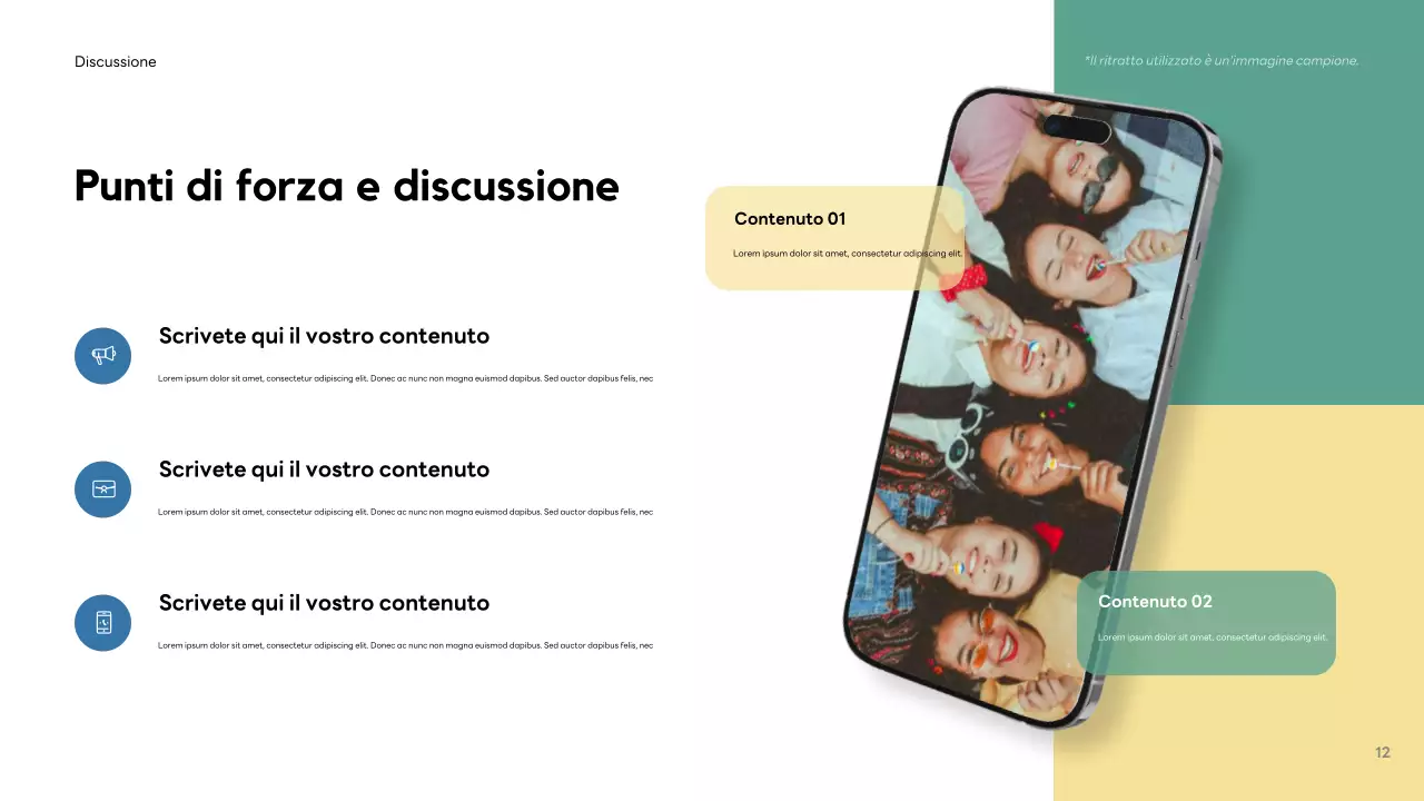 Presentazione moderna dei social media di Orange