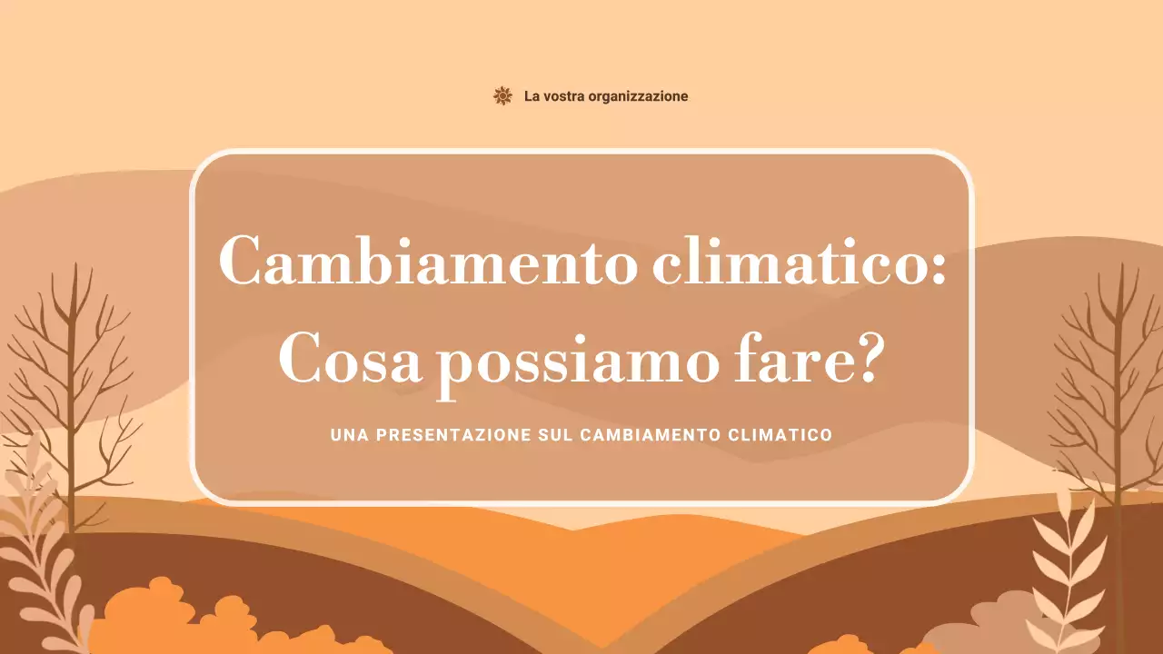 Presentazione Orange Minimal Climate Change