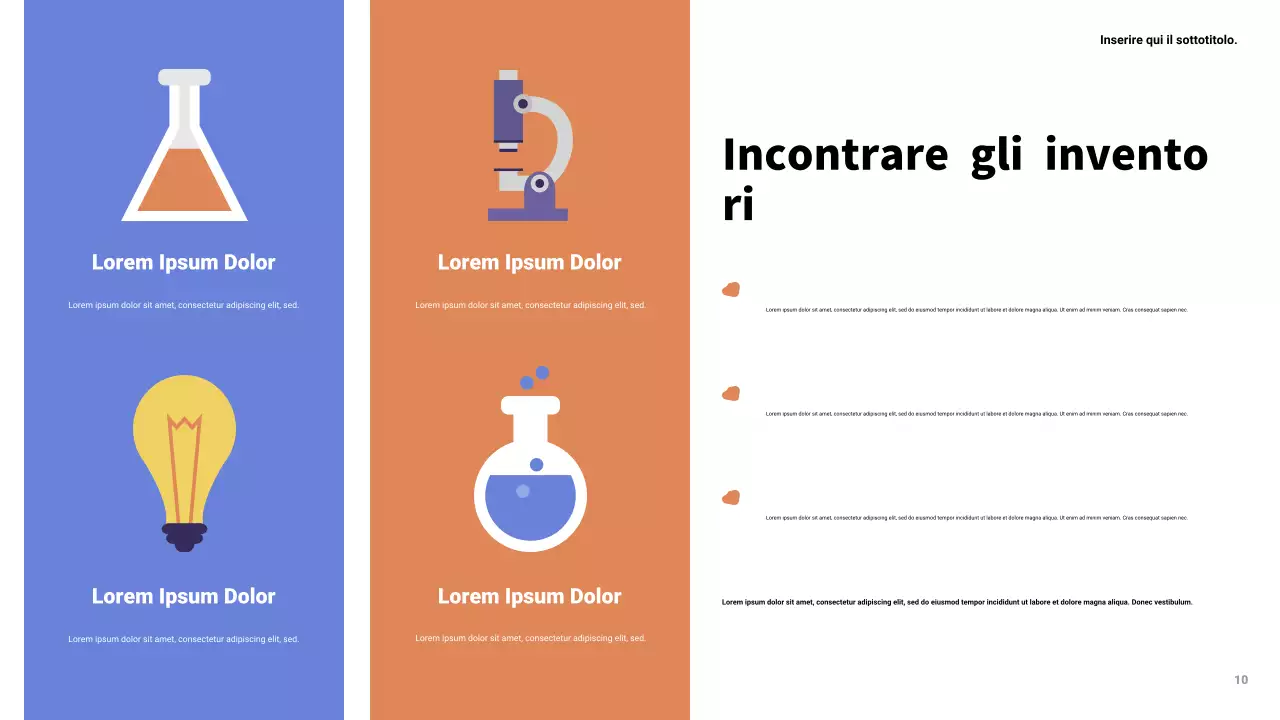 Presentazione della scienza moderna gialla