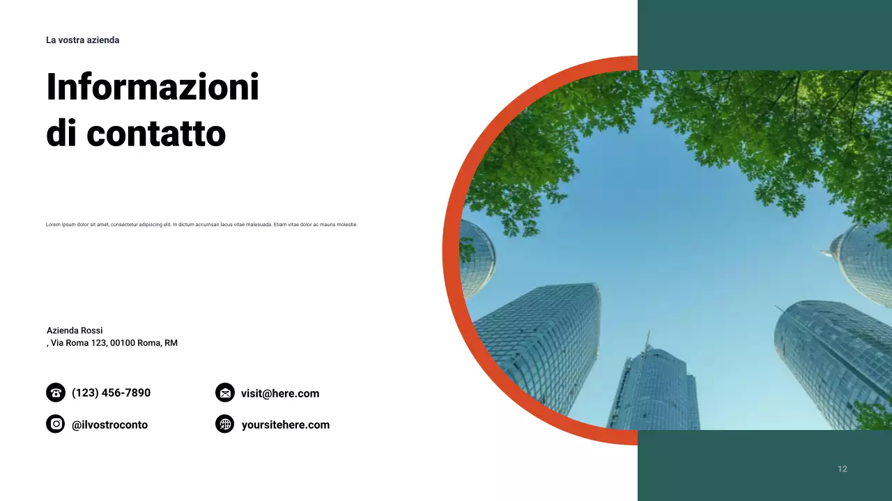 Presentazione aziendale moderna della Marina