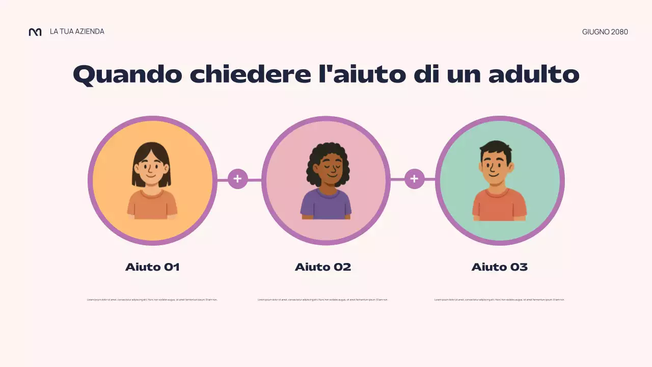 Presentazione della lezione sulla pressione dei pari astratta e colorata