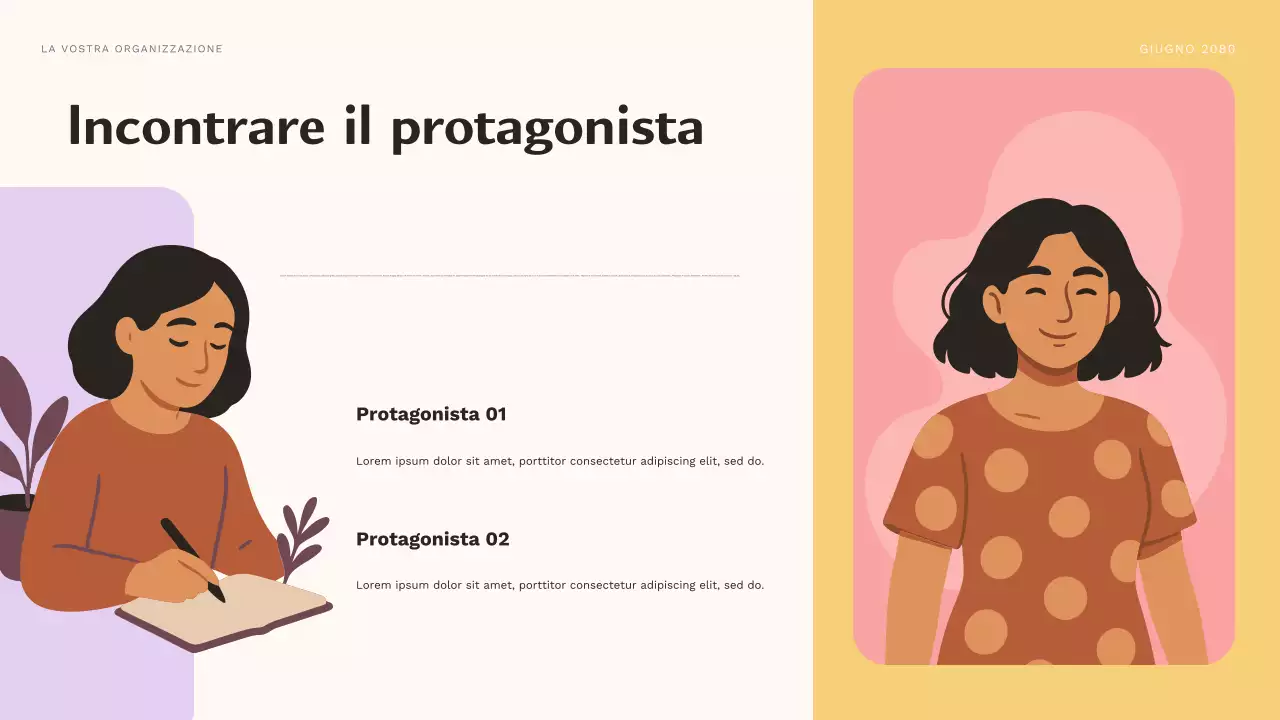 Presentazione del corso sul personaggio estetico viola